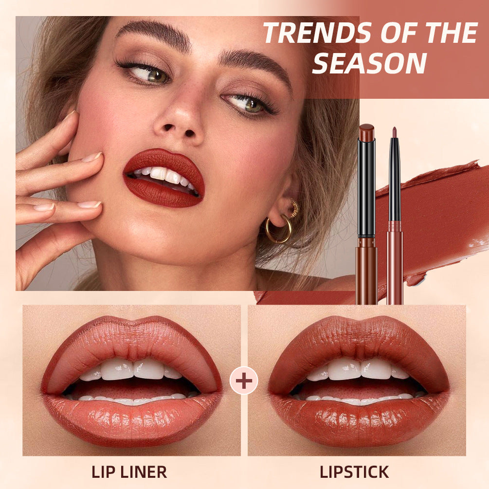 Lipstick Lip Pencil Matte Non-fading Not Smudge Long-lasting